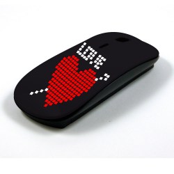 souris d'ordinateur sans fils love pixel